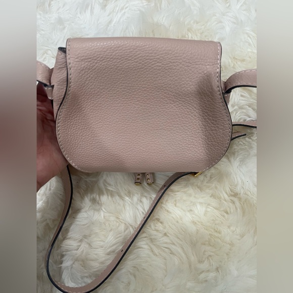 NEW: Chloe Marcie Small Leather Saddle Bag in Nomad Beige - Picture 7 of 10